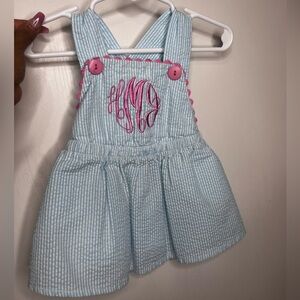 Southern SunShine Kid Charming Striped Blue and Pink Kids Matching Set